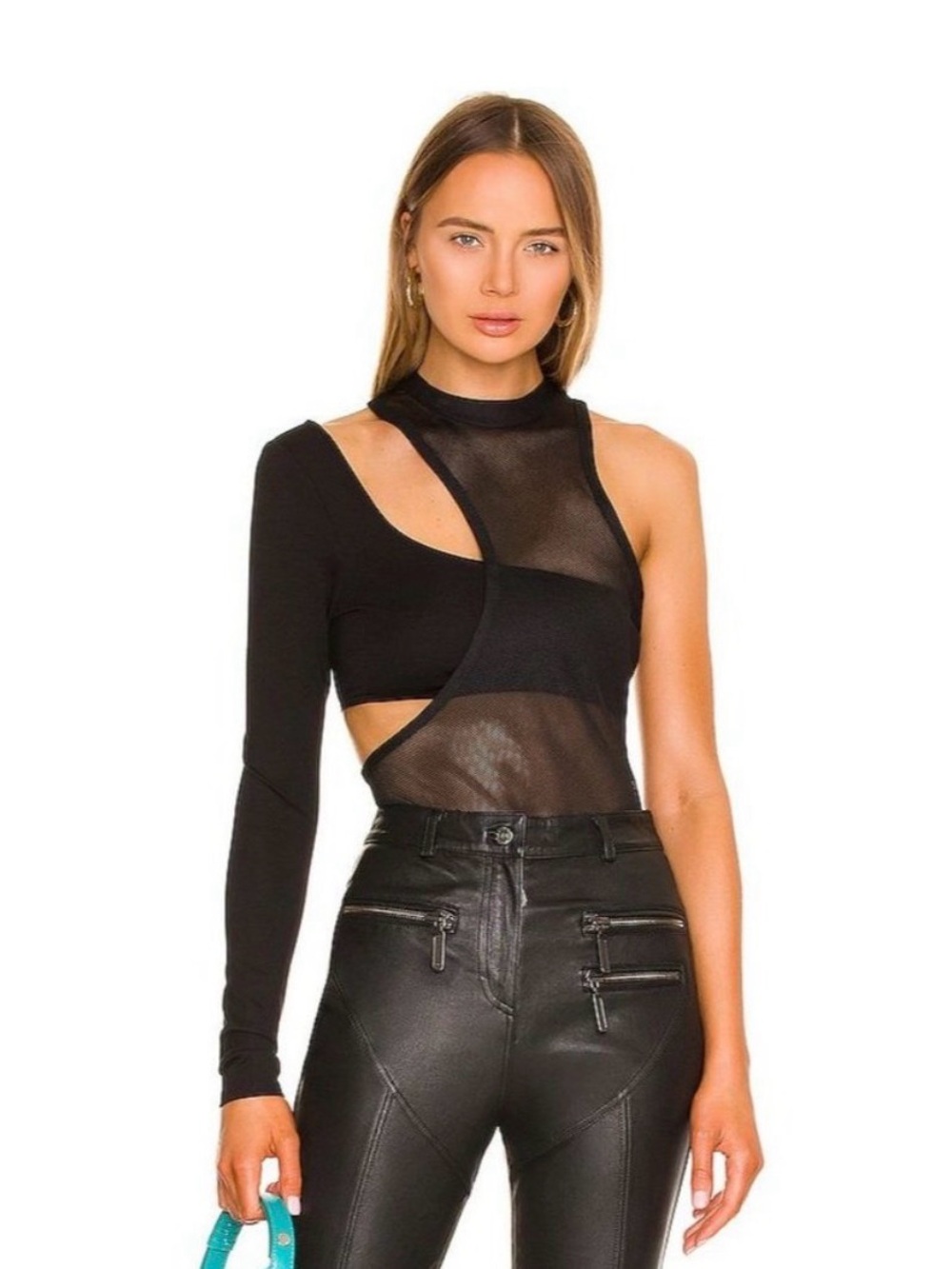 h:ours Esmond Bodysuit in Black XXS